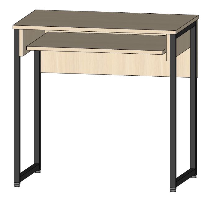 Стіл комп'ютерний учнівський, ЗАЛІЗО, 800*500*750мм